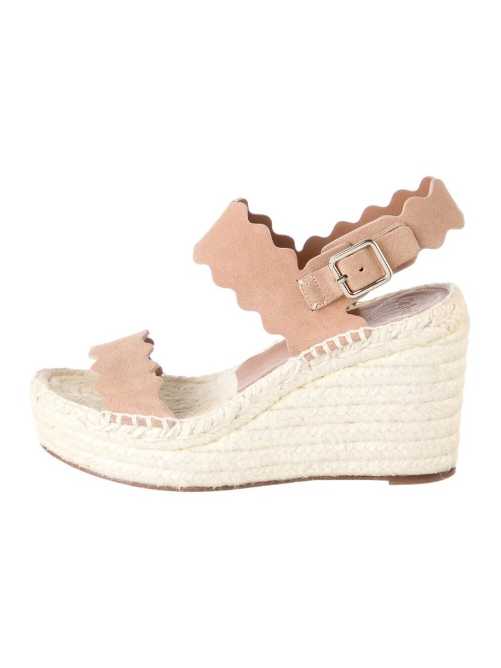 Chloe pink espadrille platform wedge sandals